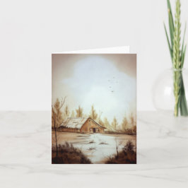 Boerderij Schuur Landschap Schilderij Nota Kaart