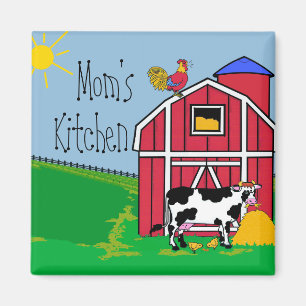 Boerderij Schuur Rooster-Mom's Keuken Magneet
