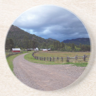 Boerderij Serie-Colorado Homestead Zandsteen Onderzetter