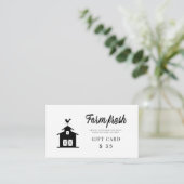 Boerderij Speelse Scipt Gift Kaart (Staand voorkant)