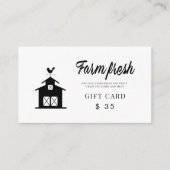 Boerderij Speelse Scipt Gift Kaart (Voorkant)