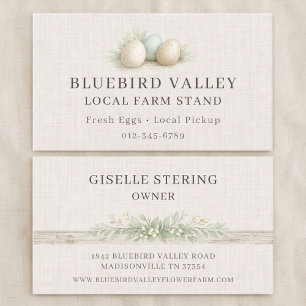 Boerderij Stalletje Eieren Shabby Chic Linnen Visitekaartje