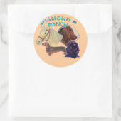 Boerderij sticker... ronde sticker (Tas)