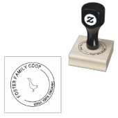 Boerderij stijl eend ei doos hout kunst stempel (Gestempeld)