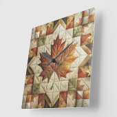 Boerderij Stijl Herfst Herfst Blad Muurklok Vierkante Klok (Hoek)