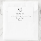 Boerderij Stijl Monogram Eieren Karton Sticker (Tas)