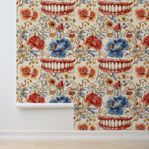 Boerderij Style Tanden Flower Smile Dental Clinic Behang