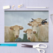 Boerderij Tan Koeien Foto Tissuepapier (Craft)