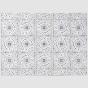 Boerderij  Tegel zwart grijs wit geschilderd Tissuepapier