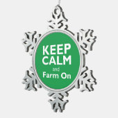 Boerderij Tin Sneeuwvlok Ornament (Rechts)