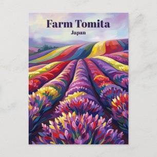 Boerderij Tomita Japan Briefkaart