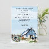  Boerderij Tractor Birthday Party Invitation Kaart (Staand voorkant)