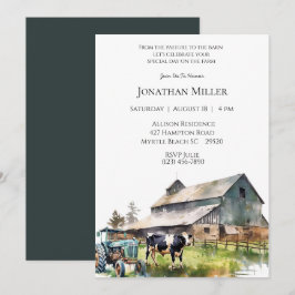  Boerderij Tractor Birthday Party Invitation Kaart