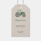 Boerderij Tractor Dank u Cadeaulabel (Voorkant)