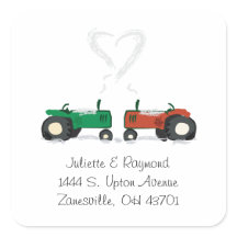 Boerderij Tractor Huwelijksenvelop Seal