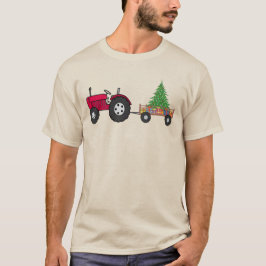 Boerderij Tractor-kerst T-shirt
