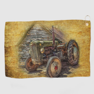 Boerderij tractor Old Barn Shed Golfhanddoek