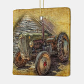  Boerderij tractor Old Barn Shed Keramisch Ornament (Links)