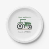 Boerderij tractor papieren bordje (Voorkant)