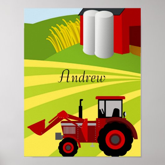Boerderij tractor poster (Voorkant)