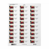 Boerderij Tractor Red Rustic Land dat we verplaats Etiket (Full Sheet)