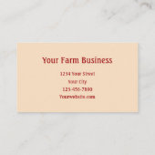 Boerderij Tractor Red Rustige Landbouw Visitekaartje (Achterkant)