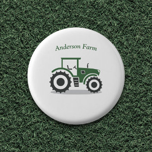 Boerderij tractor ronde button 3,2 cm