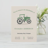 Boerderij Tractor Verjaardagsuitnodiging Kaart (Staand voorkant)
