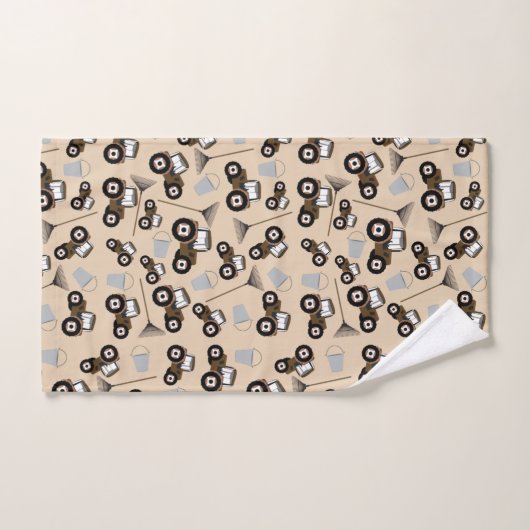 Boerderij tractorpatroonpatroonuitrusting bad handdoek (Handdoek)