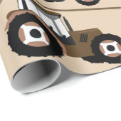 Boerderij tractorpatroonpatroonuitrusting cadeaupapier (Rol Hoek)