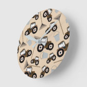 Boerderij tractorpatroonpatroonuitrusting ronde klok (Hoek)