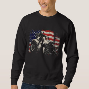 Boerderij Tractors America Flag Patriottic Farming Trui