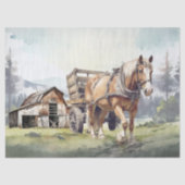 Boerderij Trekpaard Tissuepapier (Voorkant)