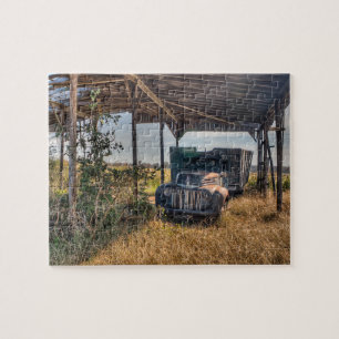 Boerderij truck buiten gebruik legpuzzel