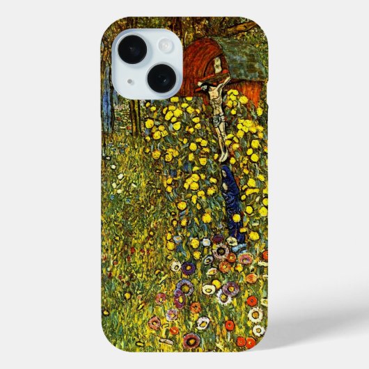 Boerderij tuin met Crucifix door Gustav Klimt Case-Mate iPhone Case (Achterkant)