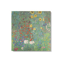 Boerderij tuin met zonnebloemen - Gustav Klimt