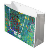 Boerderij tuin met zonnebloemen, Gustav Klimt Groot Cadeauzakje (Voorkant Gekanteld)