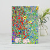 Boerderij tuin met zonnebloemen Gustav Klimt Kaart (Staand voorkant)