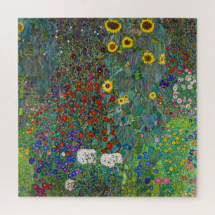 Boerderij tuin met zonnebloemen   Gustav Klimt   Legpuzzel