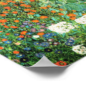 Boerderij tuin met zonnebloemen Gustav Klimt Poster (Hoek)