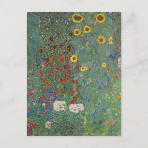 Boerderij Tuinbloemen door Gustav Klimt Painting Briefkaart