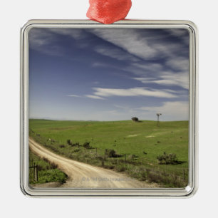 Boerderij twijngaarden tussen tarwevelden, Caledon Metalen Ornament