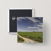 Boerderij twijngaarden tussen tarwevelden, Caledon Vierkante Button 5,1 Cm (Voorkant /achterkant)