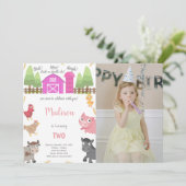 Boerderij Uitnodigingen voor kinderen (Staand voorkant)