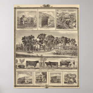 Boerderij van de Clenona-eilanden in Davenport Poster