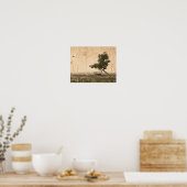 Boerderij van de landboom Rustic Beige Antiek Poster (Keuken)