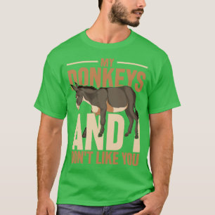 Boerderij van Funny Farmer Animal Donkey T-shirt