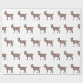 Boerderij van geiten, silhouet cadeaupapier (Vlak)