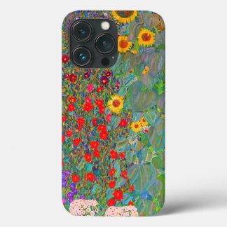 Boerderij van Gustav Klimt met zonnebloemen iPhone 13 Pro Hoesje