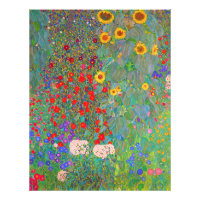Boerderij van Gustav Klimt met zonnebloemen